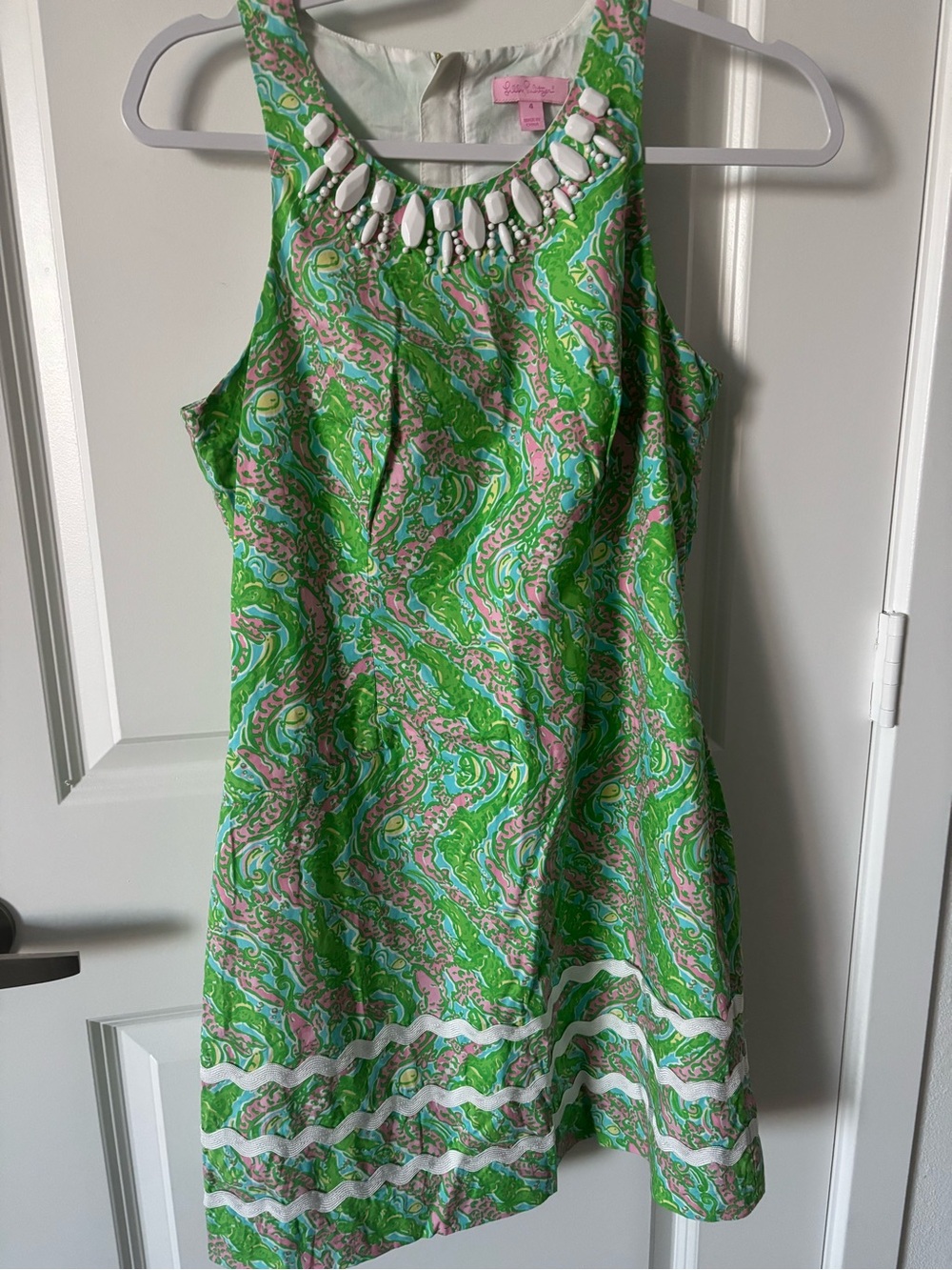 Lilly Pulitzer Fun Colorful Dress Embellished Jewel Shift Like New Final Sale